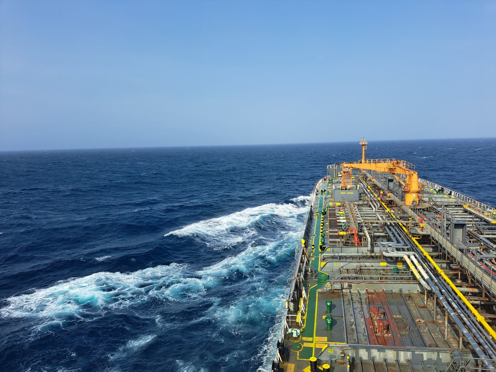 Cargo Ship at Sea